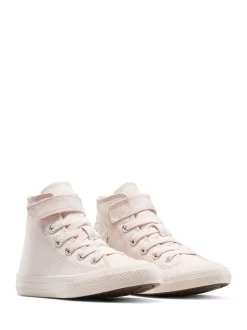 Converse Pink Chuck Taylor Monochrome Kid High Trainers