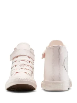 Converse Pink Chuck Taylor Monochrome Kid High Trainers