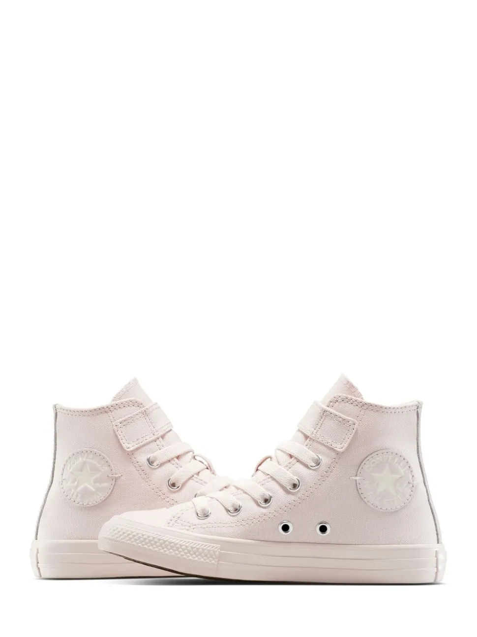 Converse Pink Chuck Taylor Monochrome Kid High Trainers