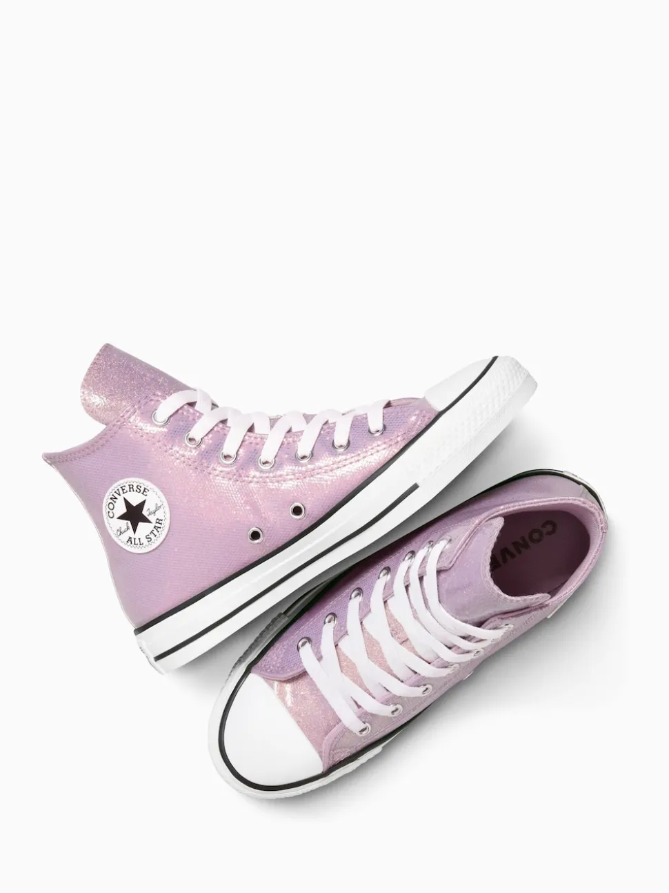 Converse Pink Chuck Taylor Teen Disco Glitter High Trainers
