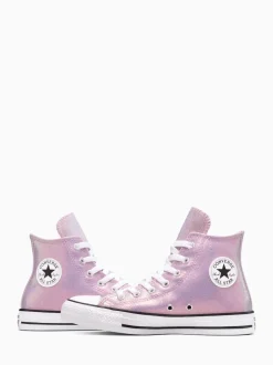 Converse Pink Chuck Taylor Teen Disco Glitter High Trainers