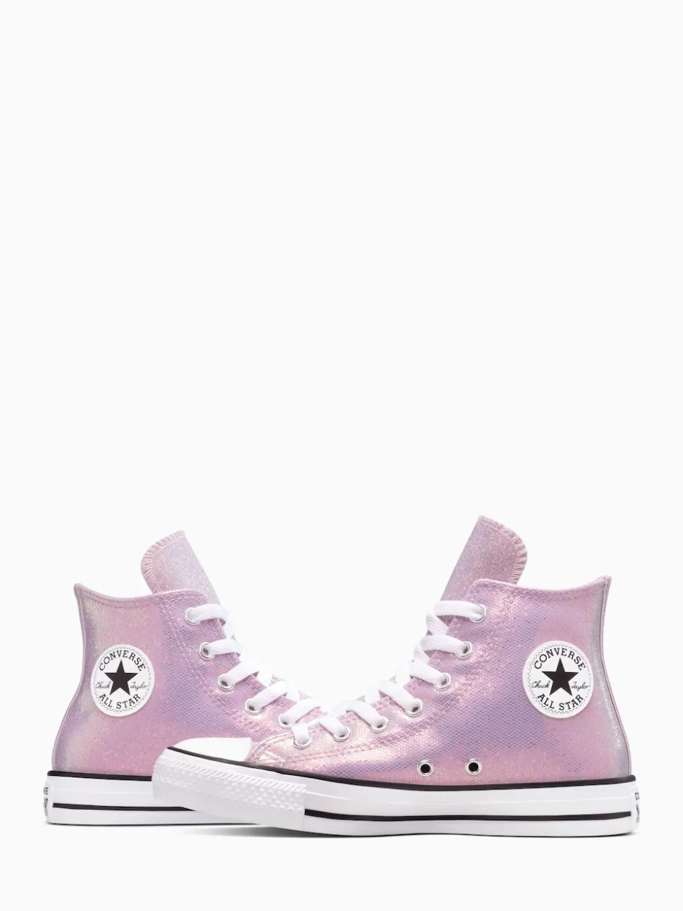 Converse Pink Chuck Taylor Teen Disco Glitter High Trainers