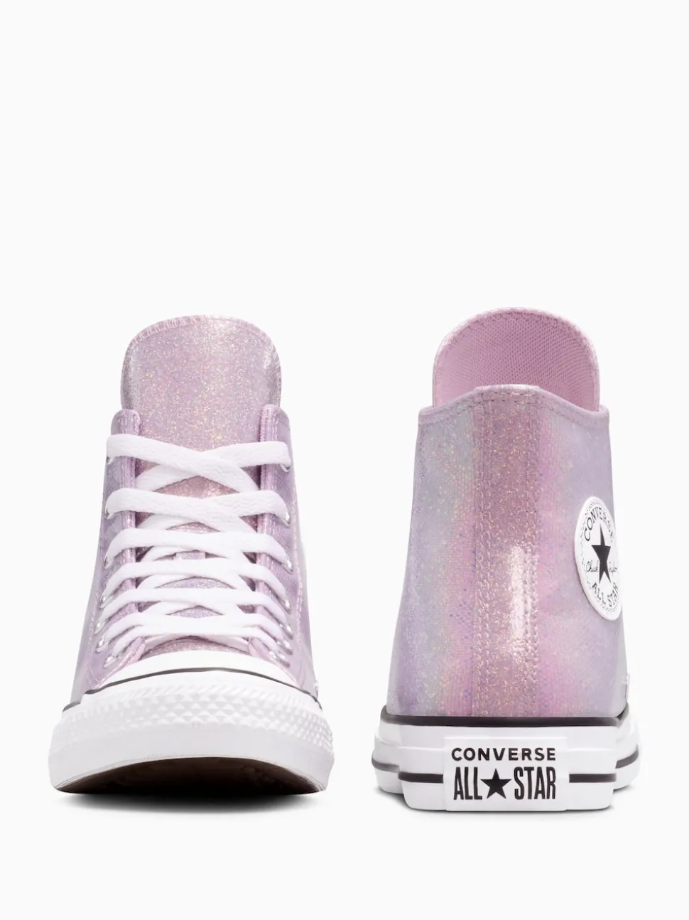 Converse Pink Chuck Taylor Teen Disco Glitter High Trainers