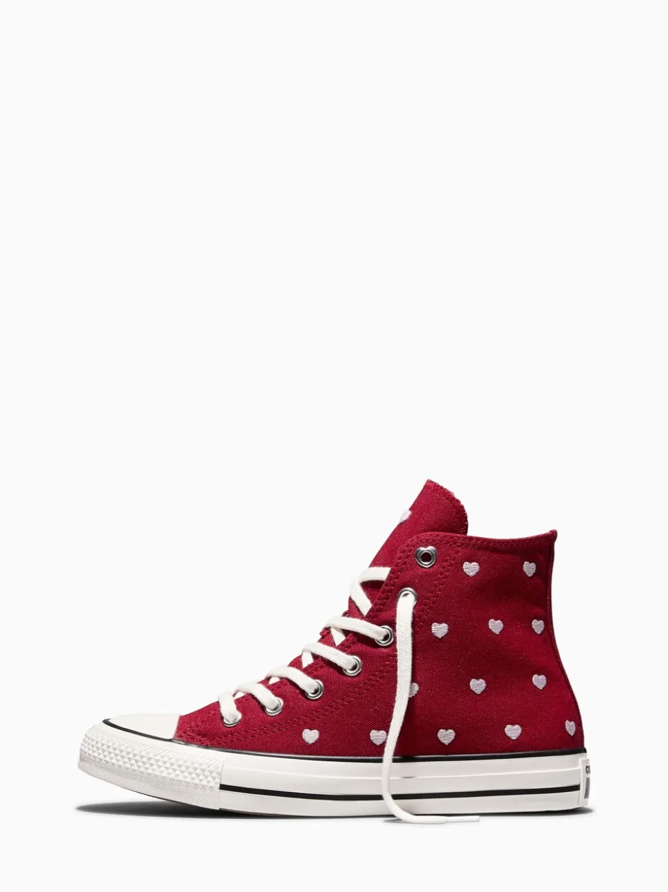 Converse Red Chuck Taylor Hearts and Roses Hightop Trainers