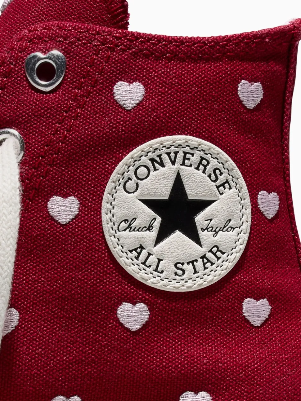 Converse Red Chuck Taylor Hearts and Roses Hightop Trainers