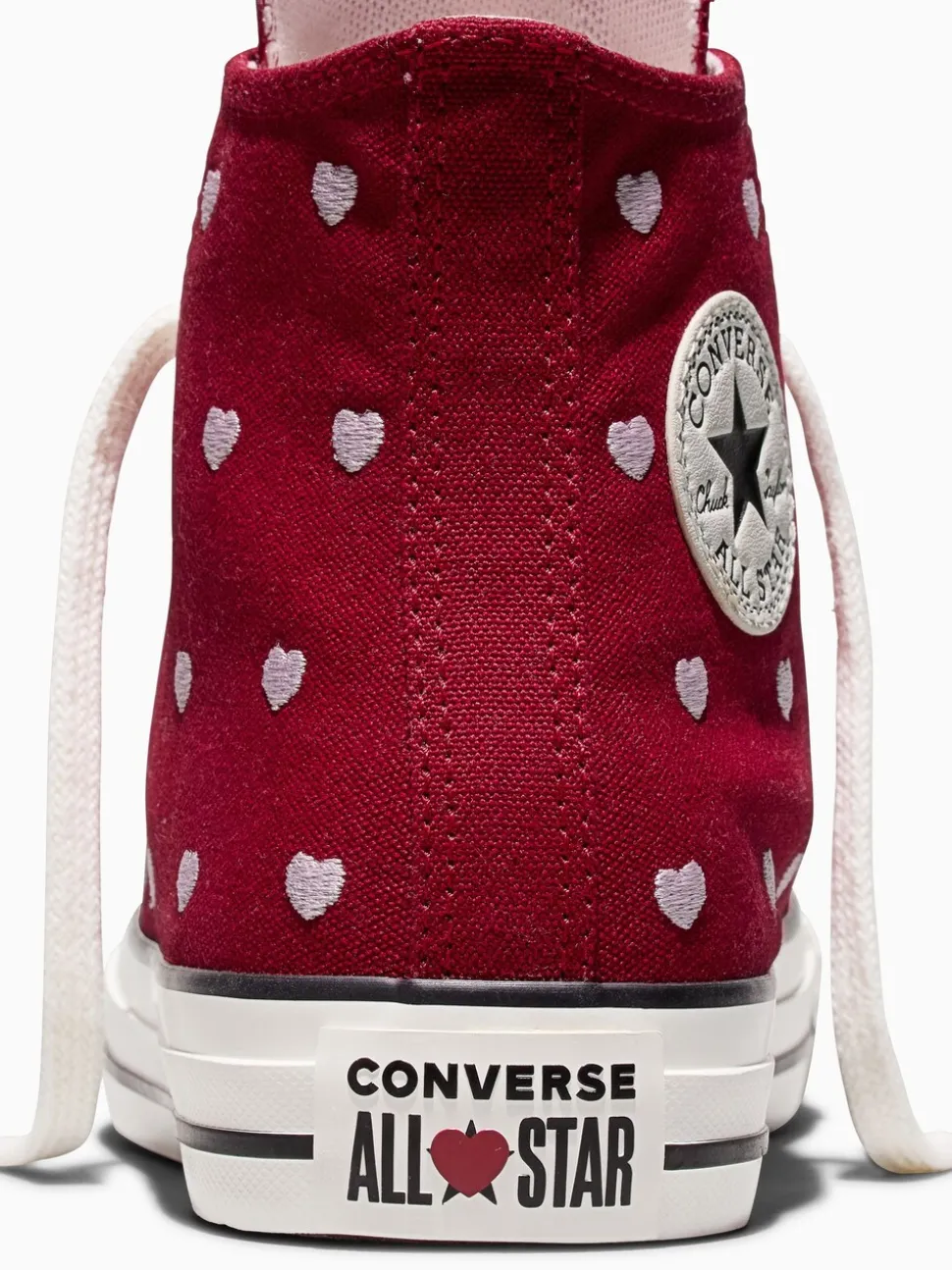 Converse Red Chuck Taylor Hearts and Roses Hightop Trainers