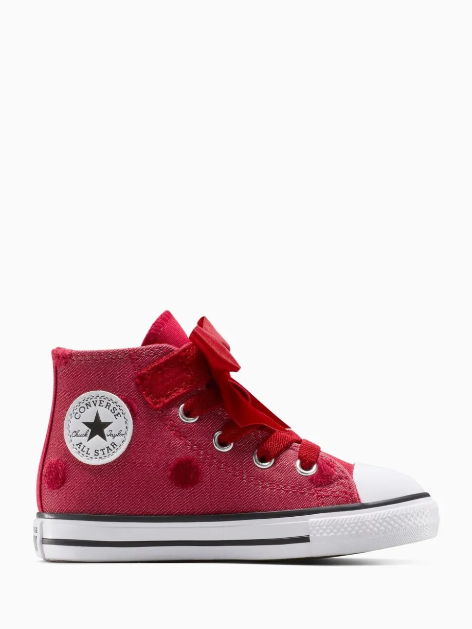 Converse Red Chuck Taylor Toddler Bow High Trainers