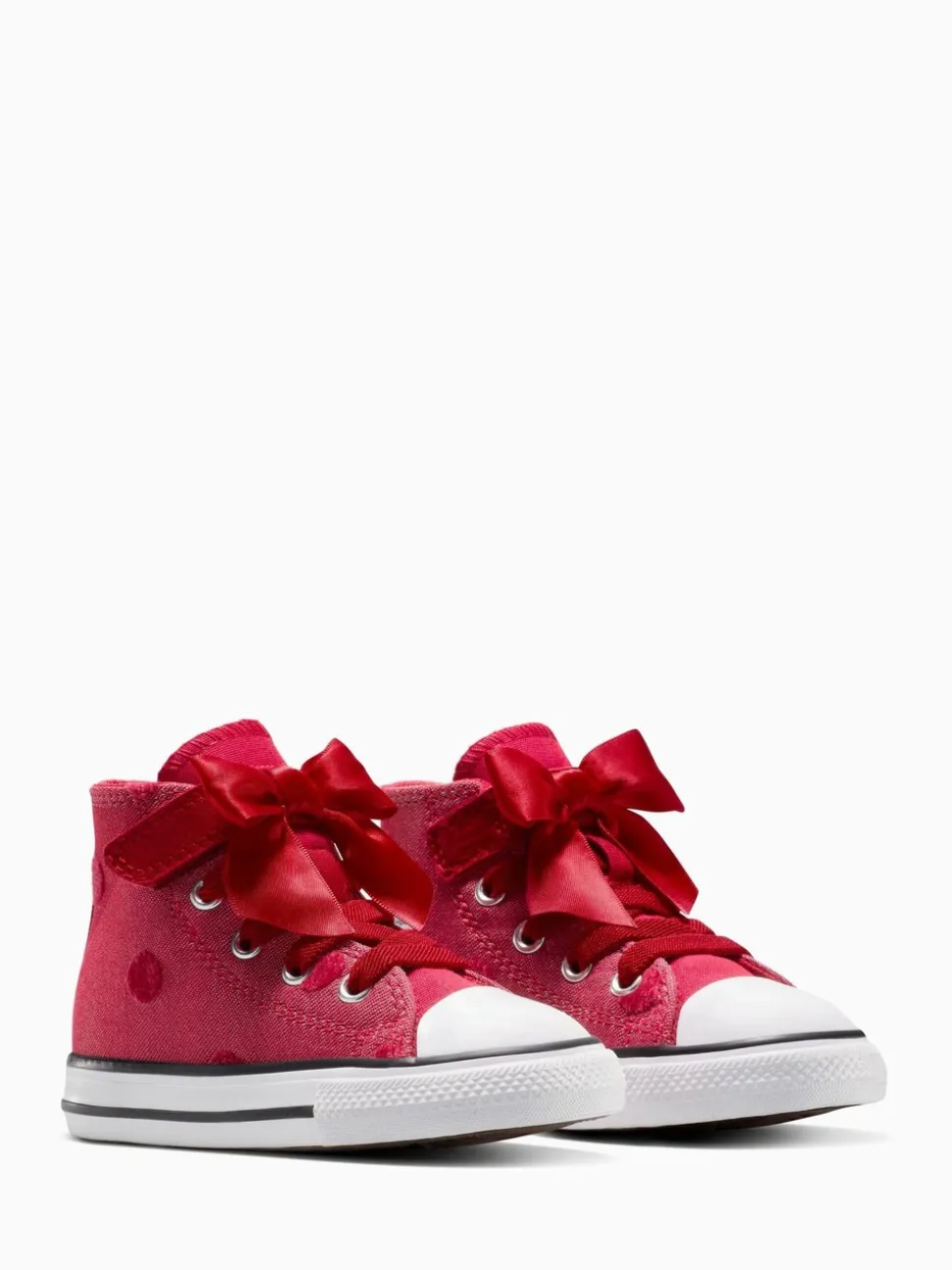 Converse Red Chuck Taylor Toddler Bow High Trainers