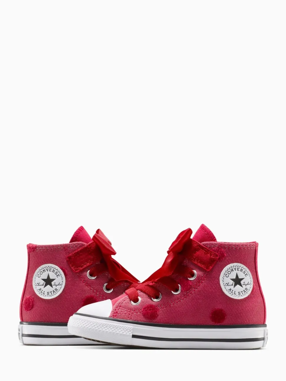 Converse Red Chuck Taylor Toddler Bow High Trainers