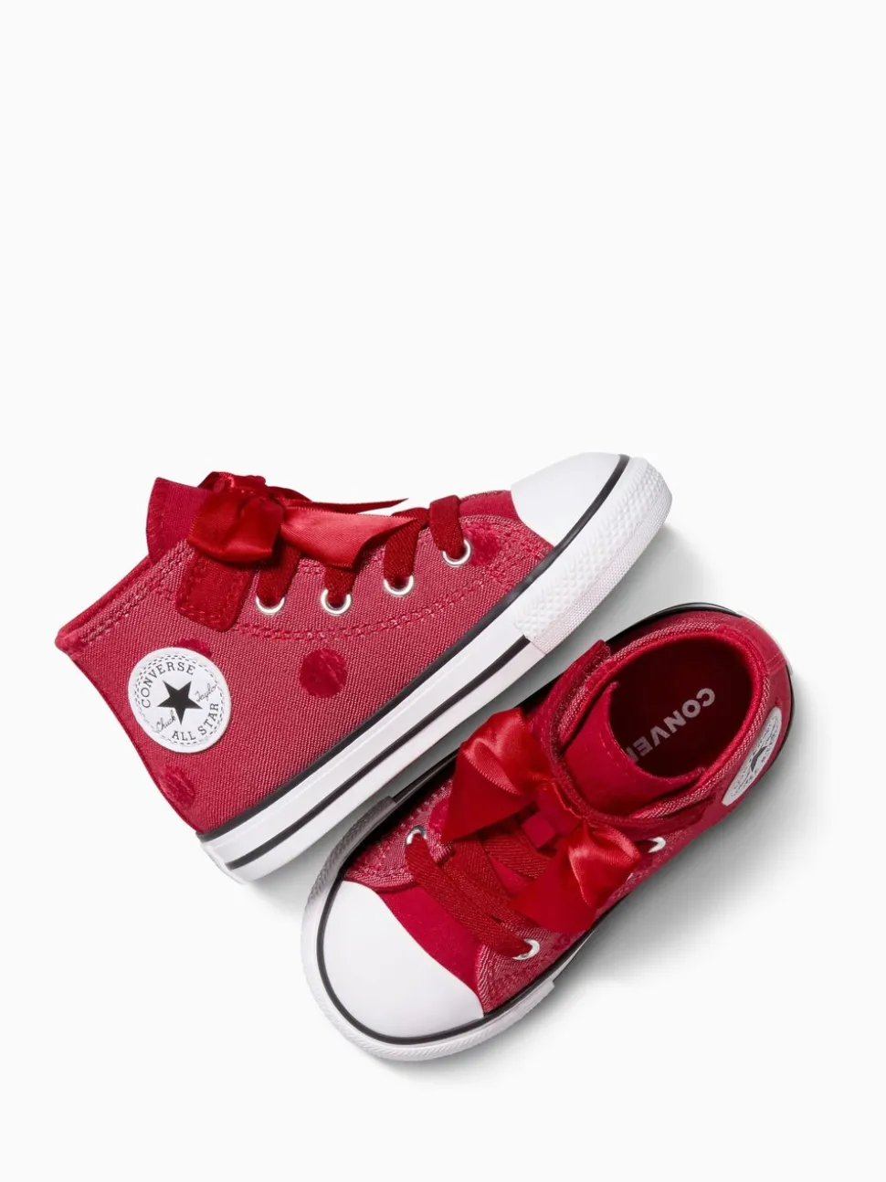 Converse Red Chuck Taylor Toddler Bow High Trainers