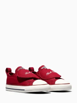 Converse Red Chuck Taylor Toddler Heart 1V Trainers