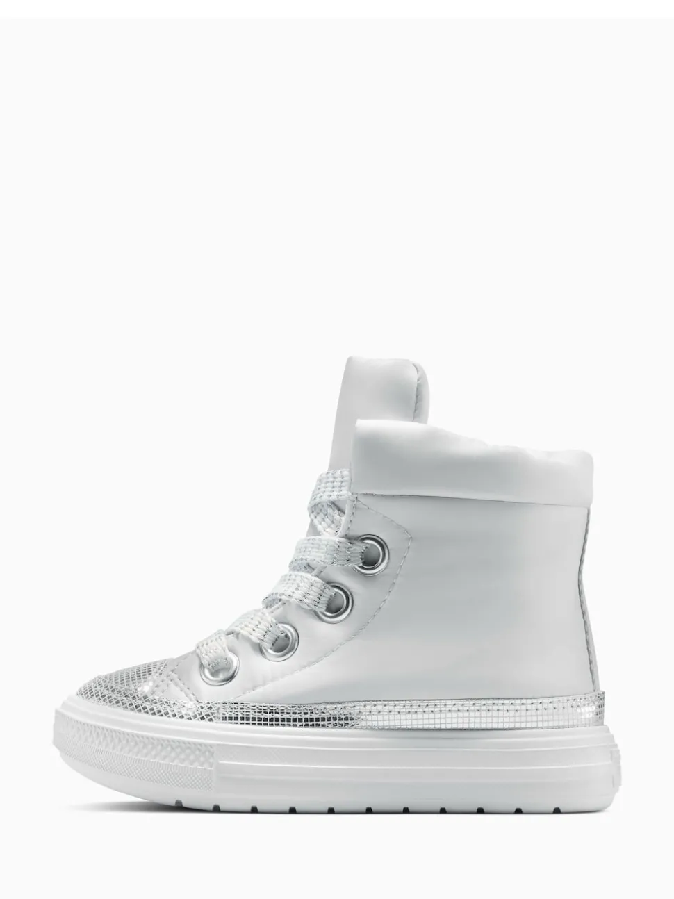 Converse Silver Chuck Taylor Kid Lift Trainers