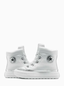 Converse Silver Chuck Taylor Kid Lift Trainers