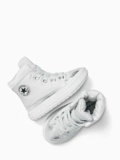 Converse Silver Chuck Taylor Kid Lift Trainers