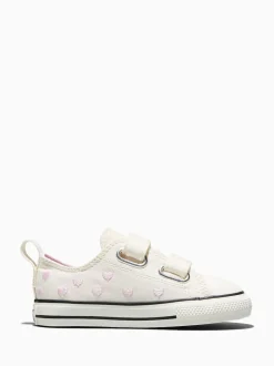 Converse White Chuck Taylor Toddler Heart 1V Trainers