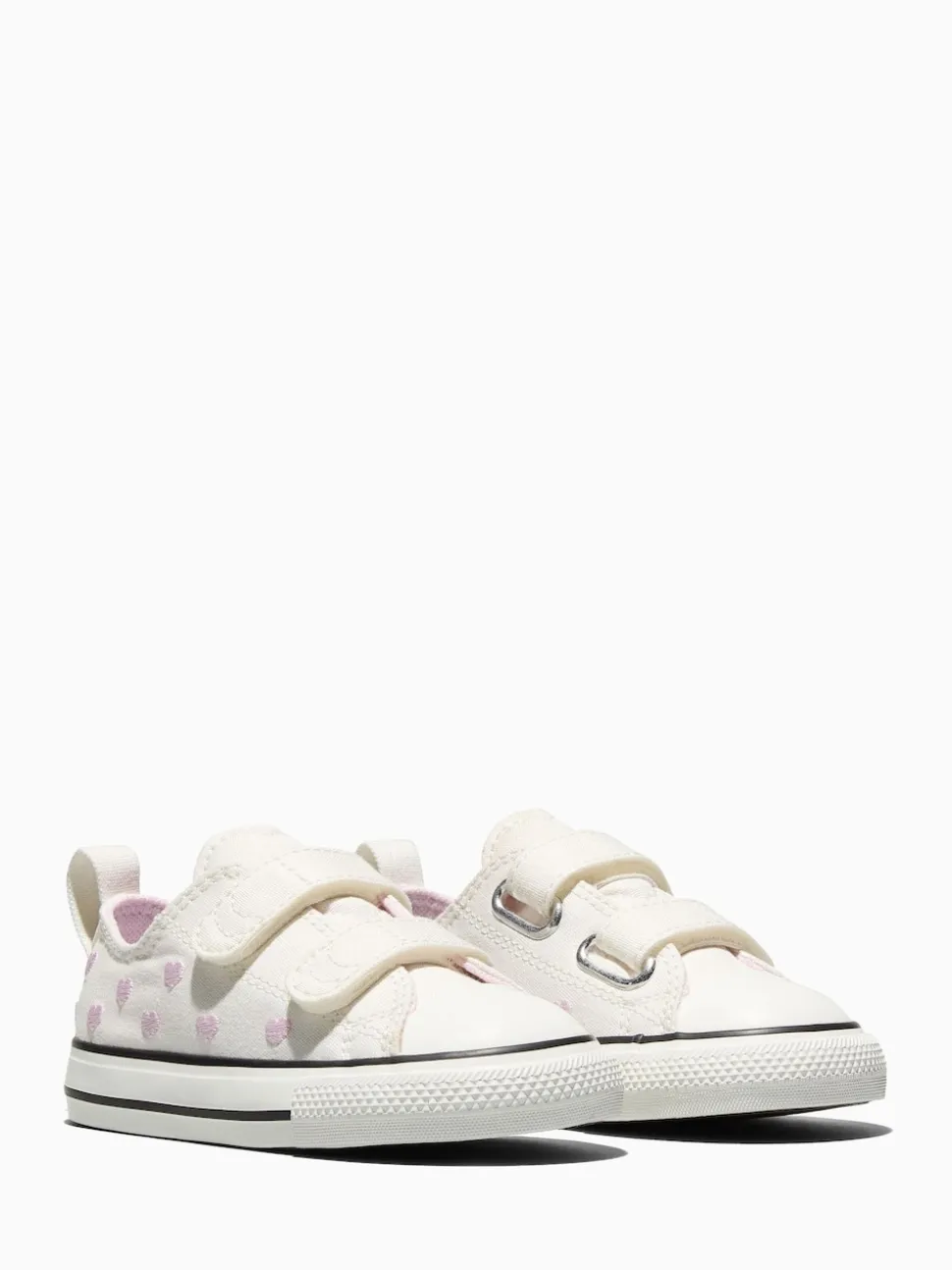 Converse White Chuck Taylor Toddler Heart 1V Trainers