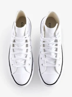 Converse White EVA Leather Lift Youth Trainers