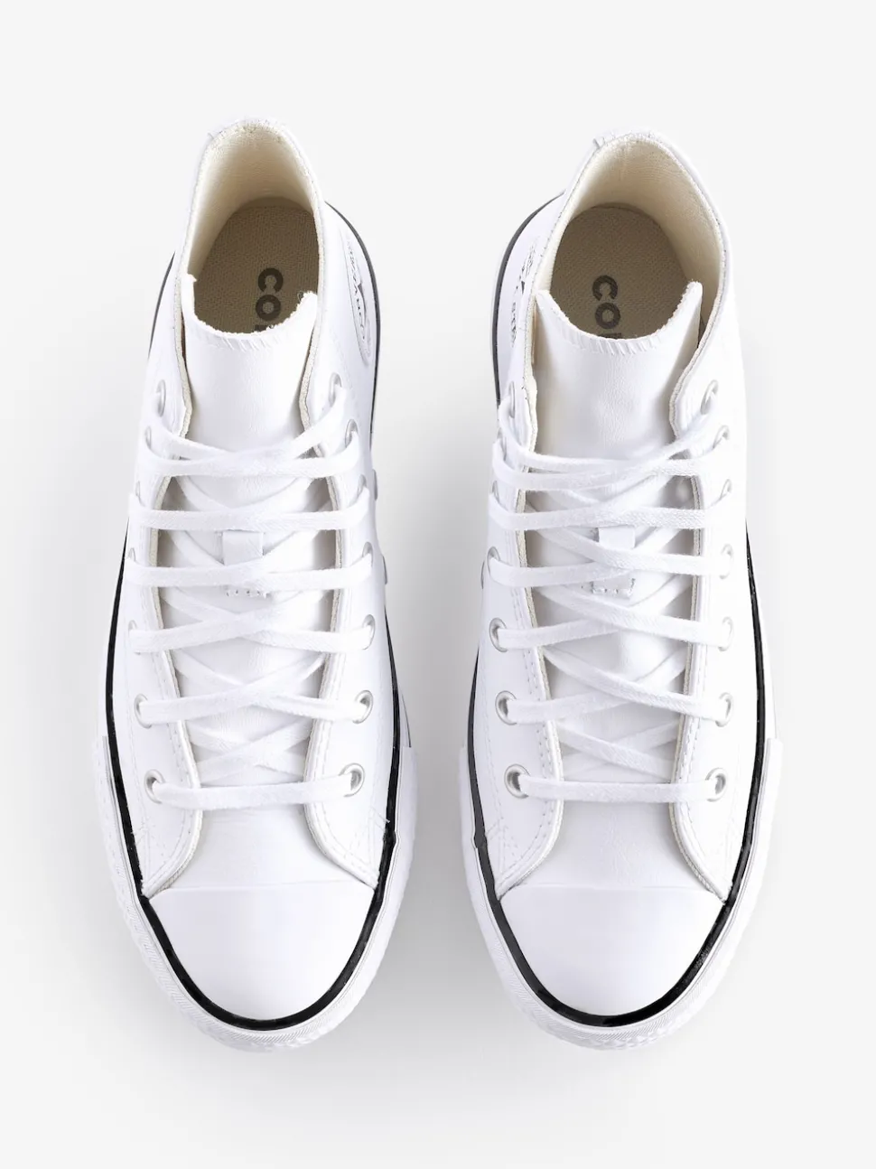 Converse White EVA Leather Lift Youth Trainers