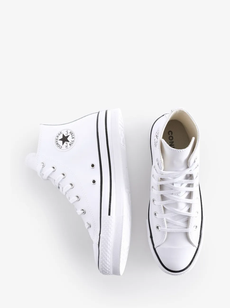 Converse White EVA Leather Lift Youth Trainers