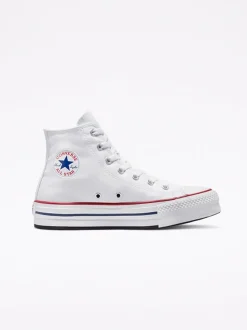 Converse White Eva Lift High Top Youth Trainers