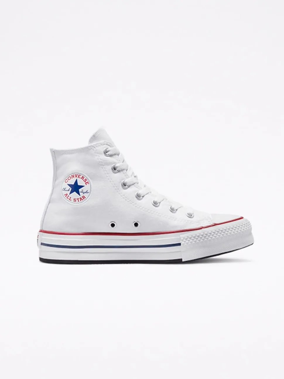 Converse White Eva Lift High Top Youth Trainers