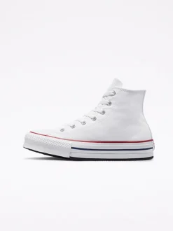 Converse White Eva Lift High Top Youth Trainers