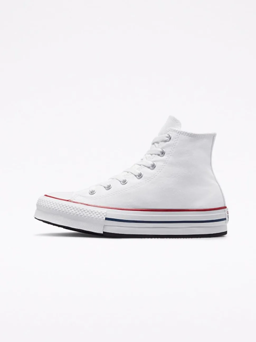 Converse White Eva Lift High Top Youth Trainers