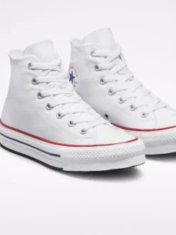 Converse White Eva Lift High Top Youth Trainers