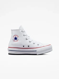 Converse White Eva Lift High Top Junior Trainers