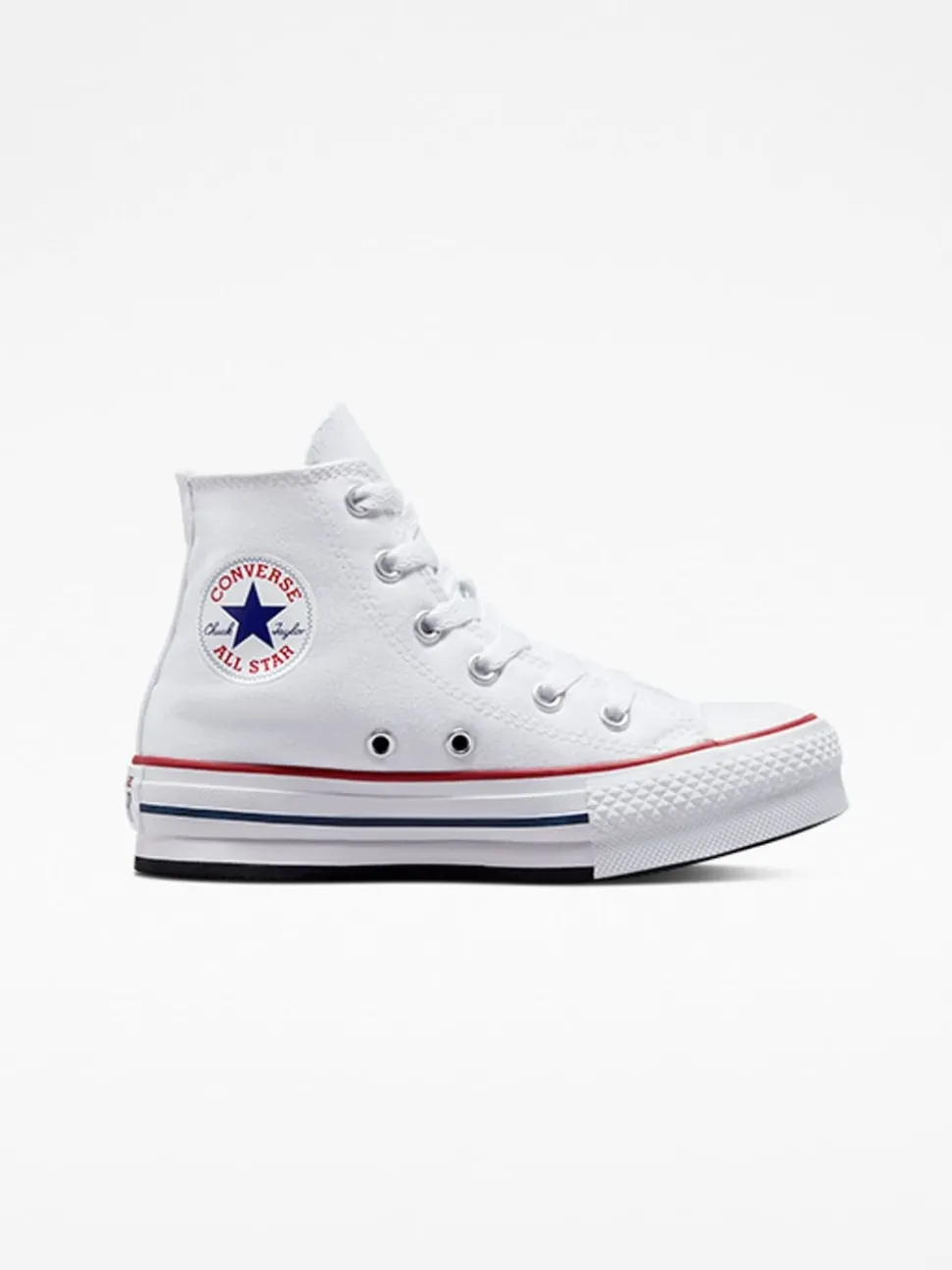 Converse White Eva Lift High Top Junior Trainers