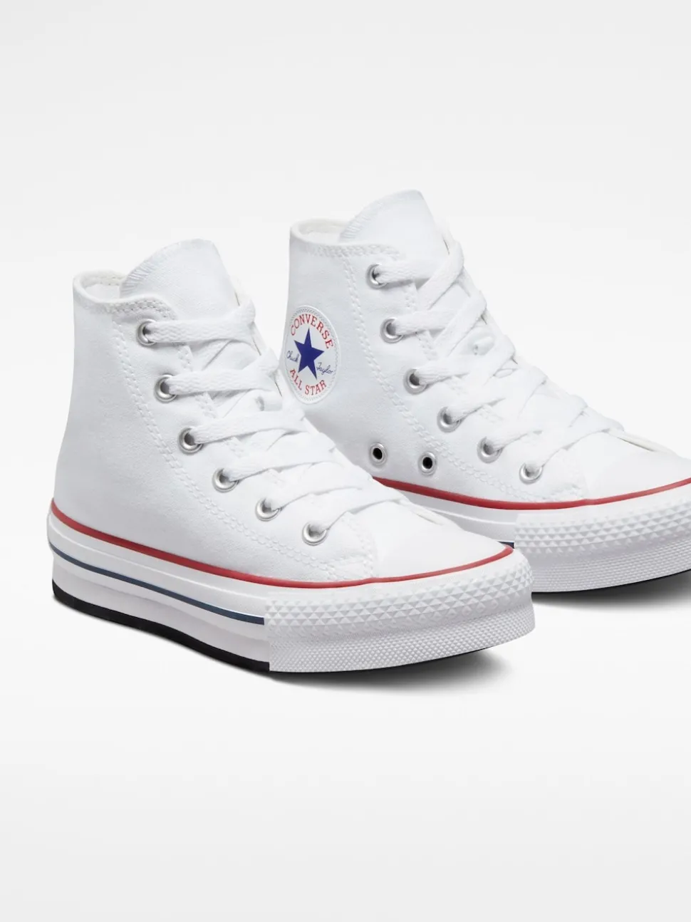 Converse White Eva Lift High Top Junior Trainers