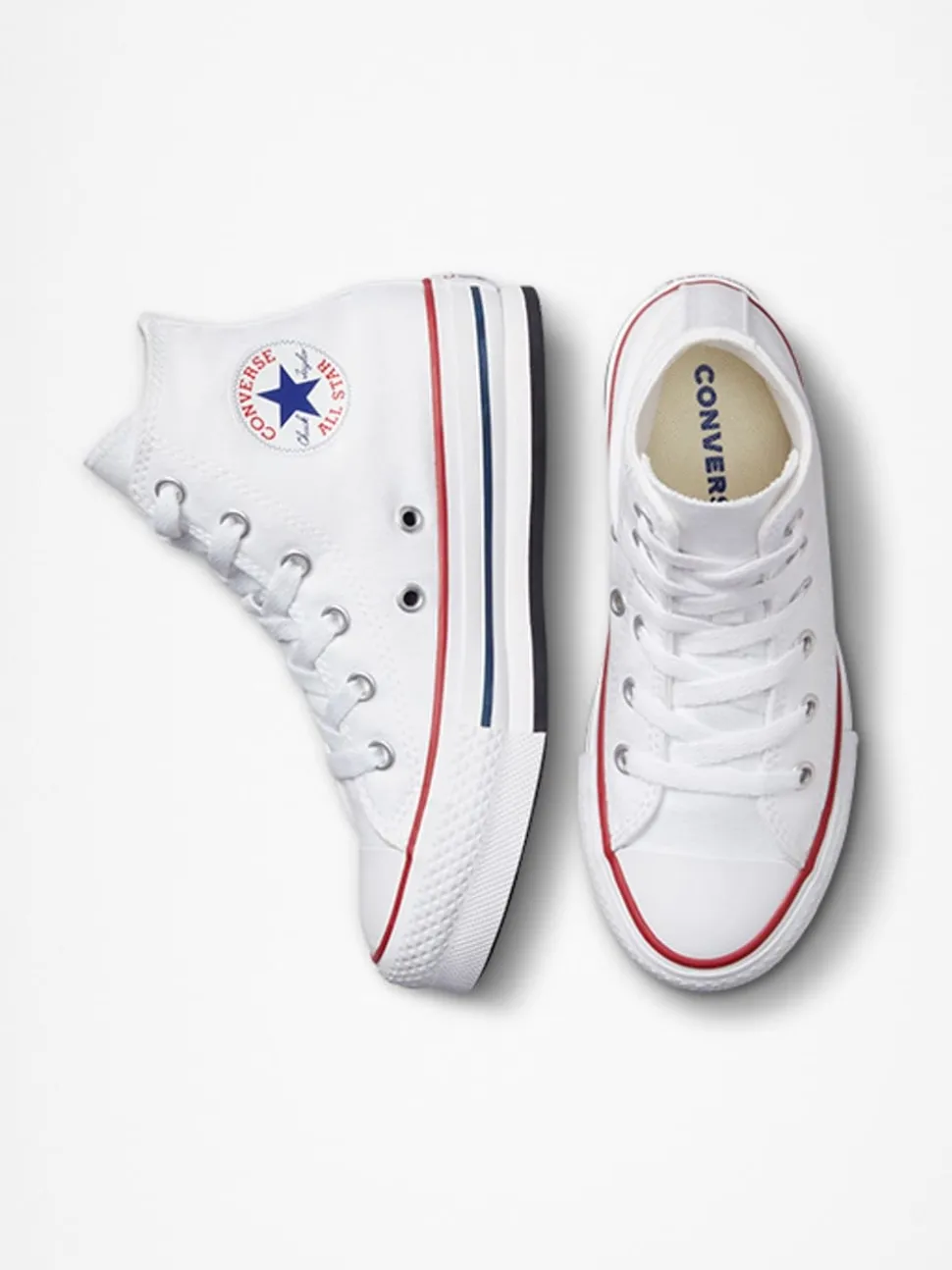 Converse White Eva Lift High Top Junior Trainers