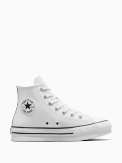 Converse White Junior All Star Eva Lift Leather Trainers