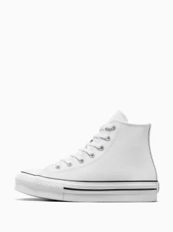 Converse White Junior All Star Eva Lift Leather Trainers