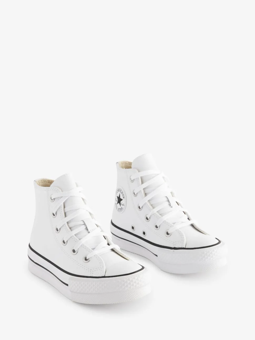 Converse White Junior All Star Eva Lift Leather Trainers