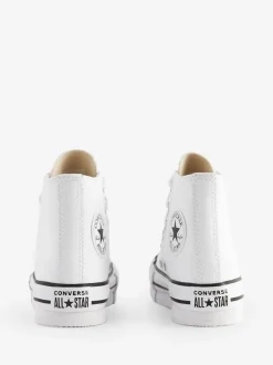 Converse White Junior All Star Eva Lift Leather Trainers