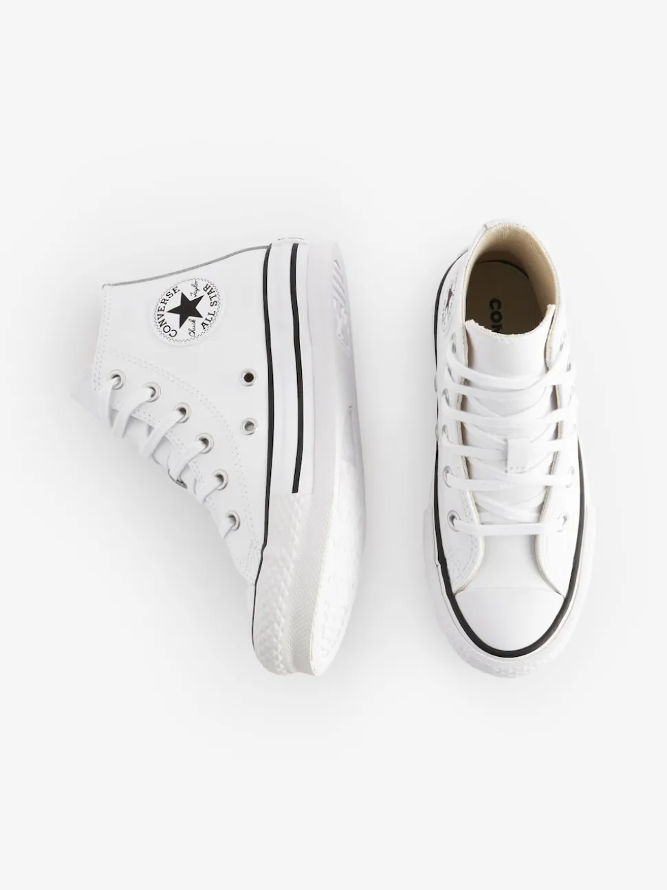 Converse White Junior All Star Eva Lift Leather Trainers