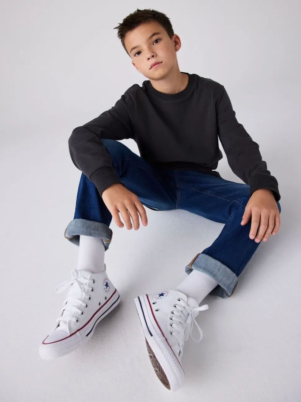 Converse White Malden Street Youth Trainers