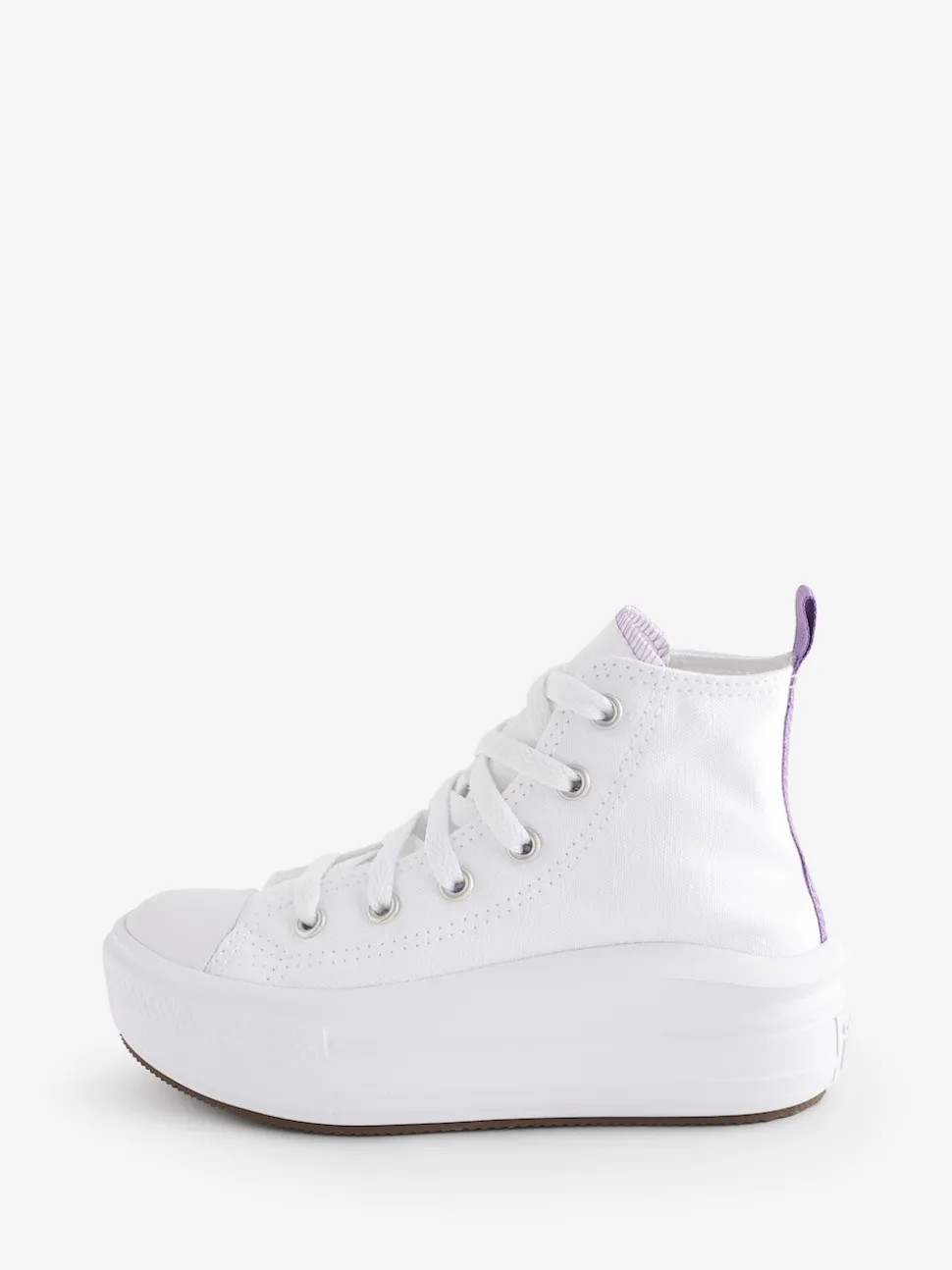 Converse White/Purple Move Platform High Top Junior Trainers