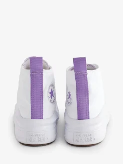 Converse White/Purple Move Platform High Top Junior Trainers