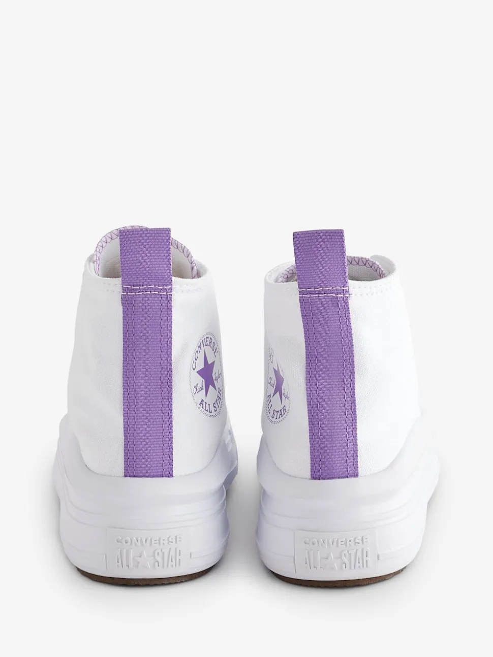 Converse White/Purple Move Platform High Top Junior Trainers