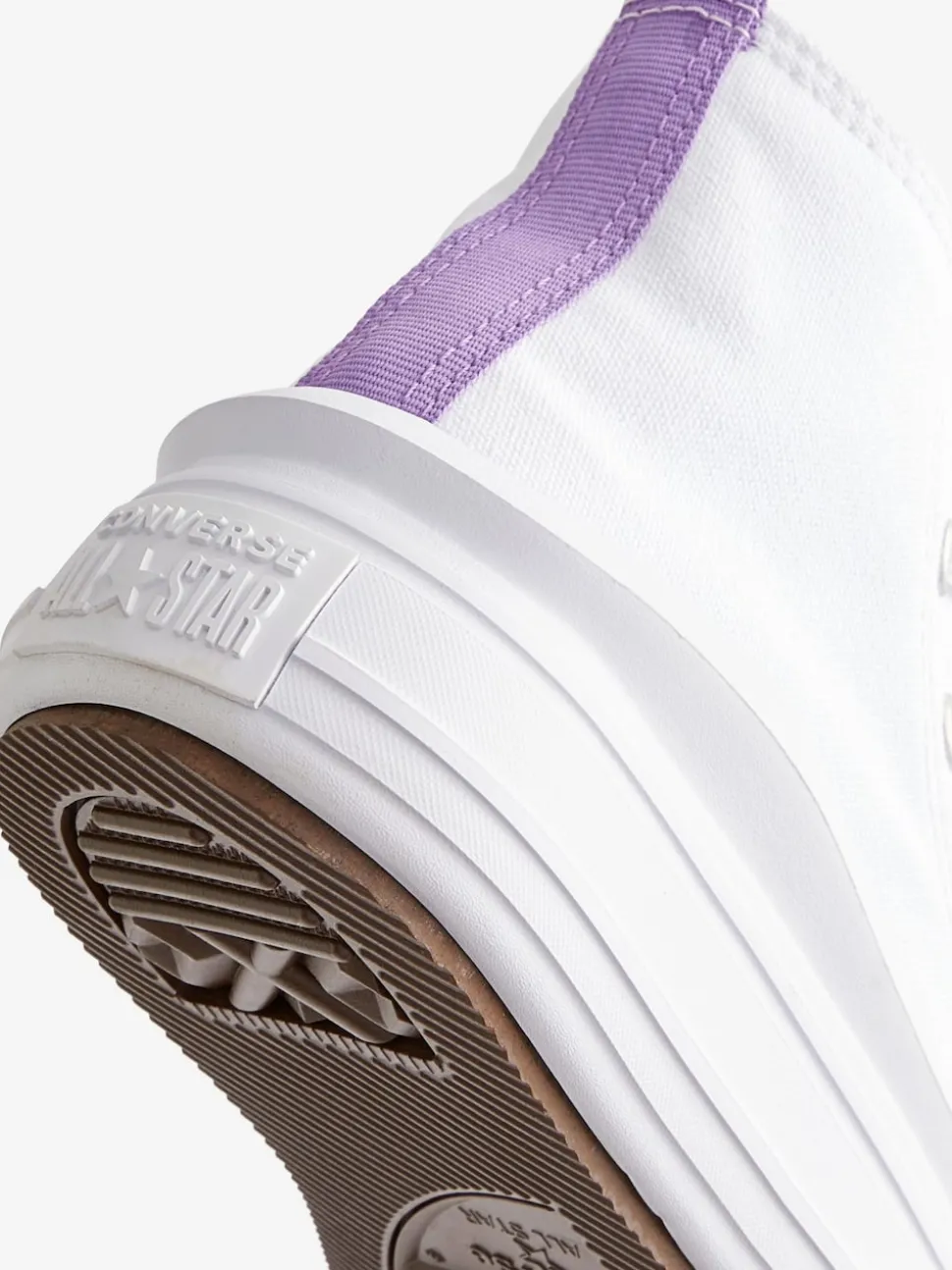 Converse White/Purple Move Platform High Top Junior Trainers
