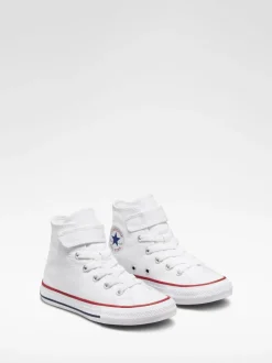 Converse White 1V High Top Junior Trainers