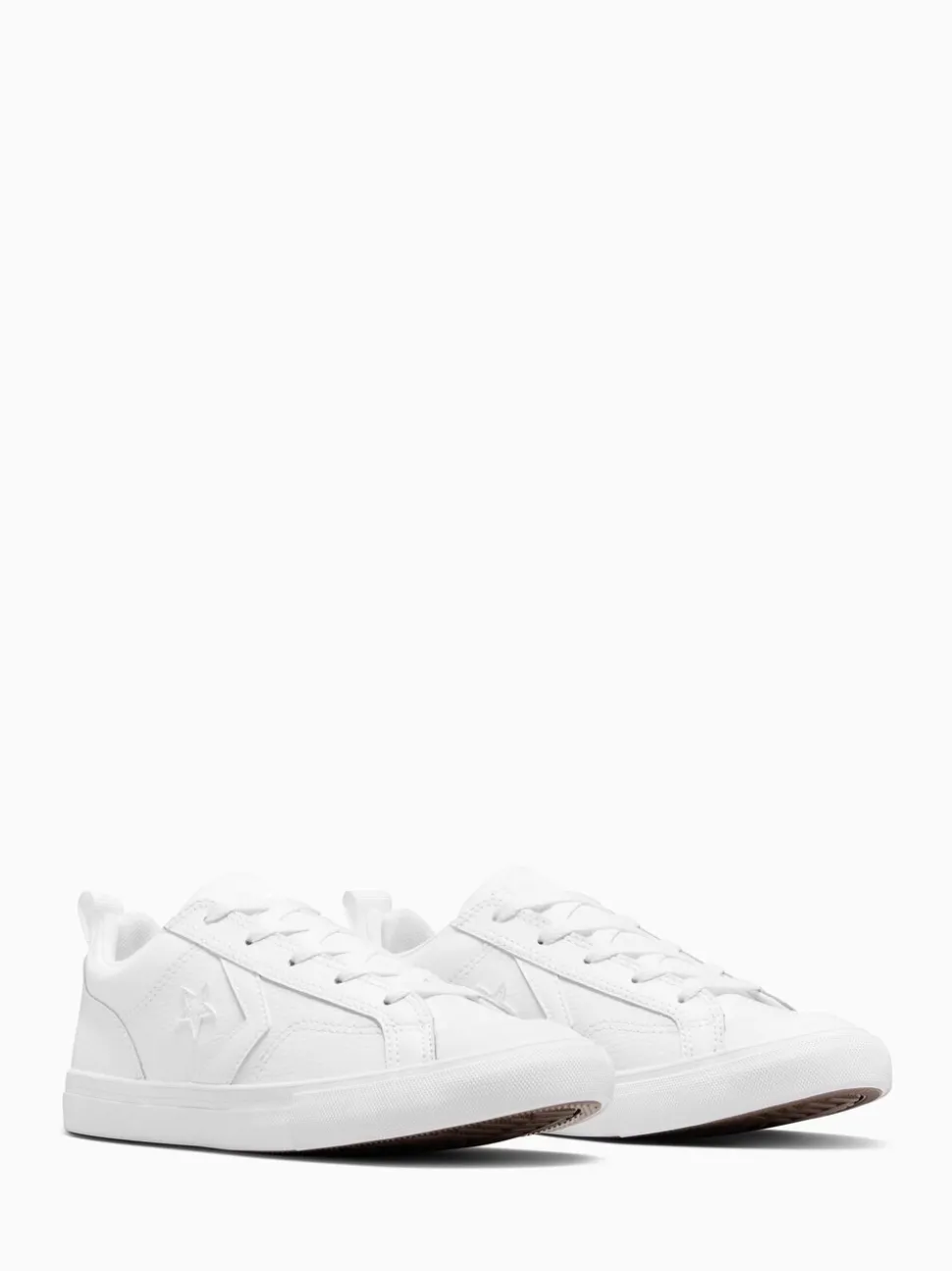 Converse White Youth Pro Blaze Strap Trainers