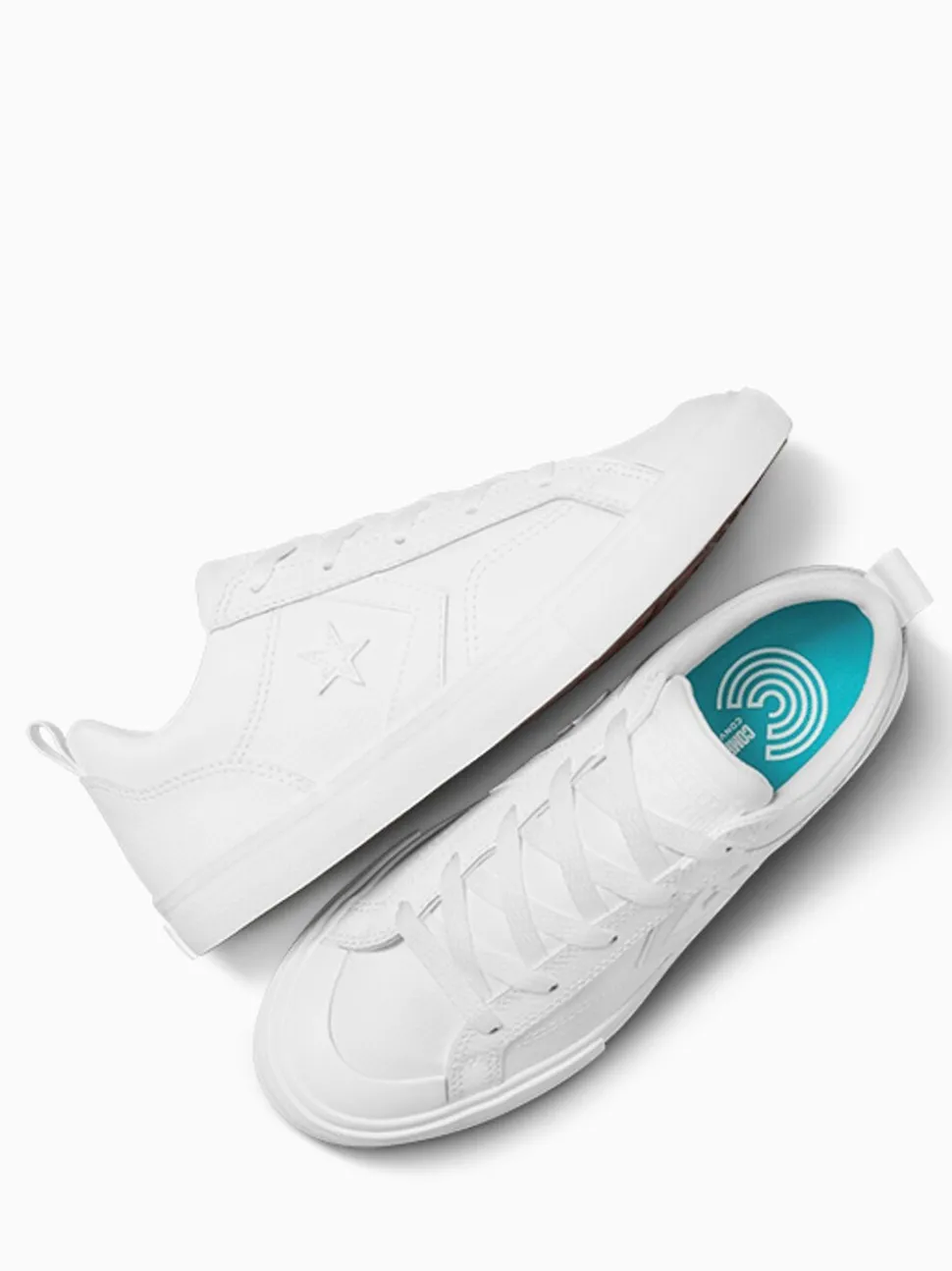 Converse White Youth Pro Blaze Strap Trainers