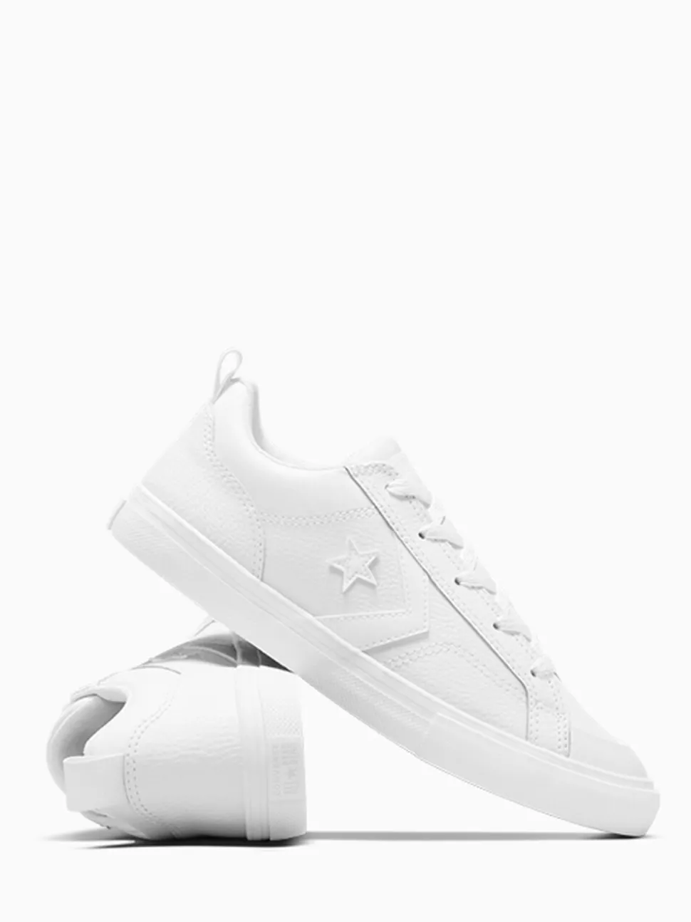 Converse White Youth Pro Blaze Strap Trainers