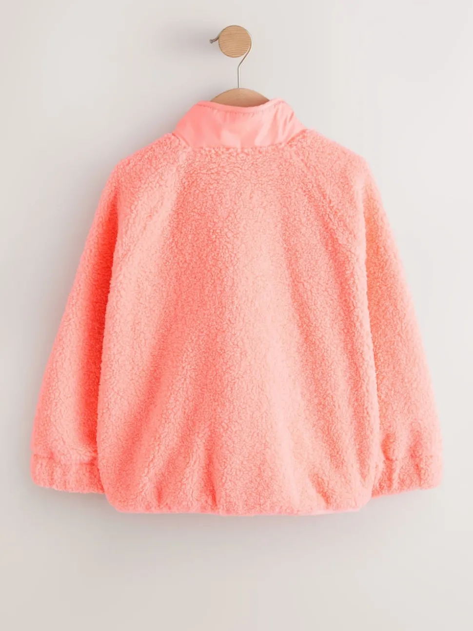 Coral Orange Button Up Fleece Jacket (3-16yrs)