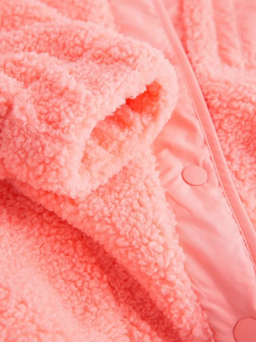 Coral Orange Button Up Fleece Jacket (3-16yrs)
