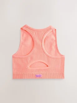 Coral Orange Sports Crop Top (5-16yrs)
