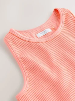Coral Orange Sports Crop Top (5-16yrs)